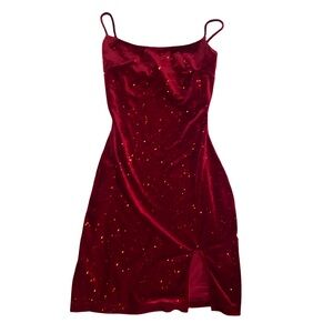 Red Sparkling Mini Dress